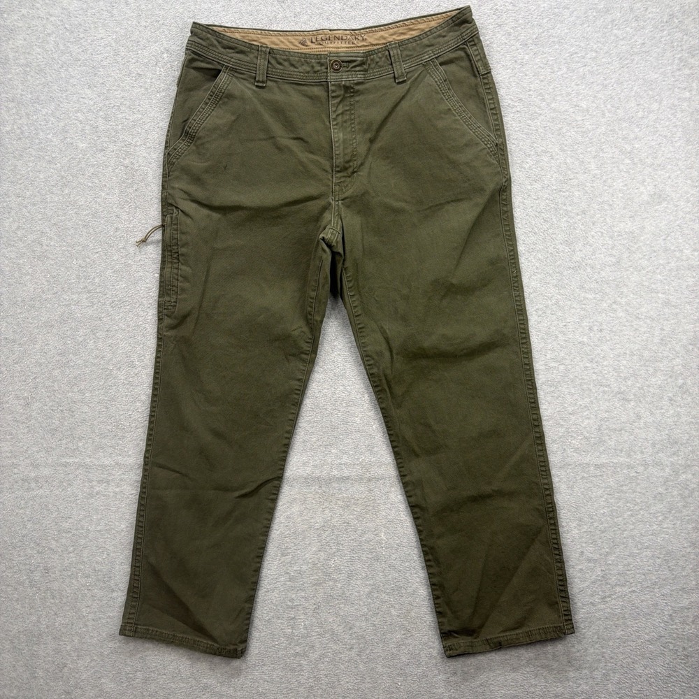 Legendary Outfitters Pants Mens 36x28* Green‎ Canvas Stretch Flex Utility Work